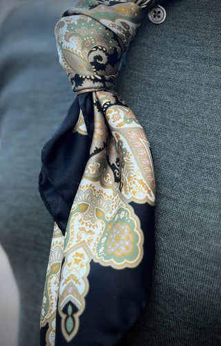 LODE Silkkihuivi | 90x90 | Black