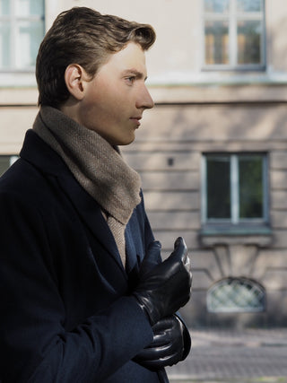 ARNO Pitkäsorminen Lambnappa Cashmere blend NAVY