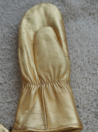 BABY MITTENS Reindeer Curly Lamb GOLD