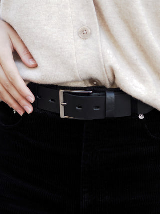 LONDON Nahkavyö | Kasviparkittu nauta | Black