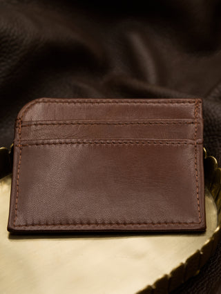 BILL Card Holder Wallet Hairsheep Leather BROWN