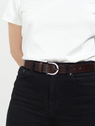 RENATA Nahkavyö | Kasviparkittu Nauta | Dark Brown