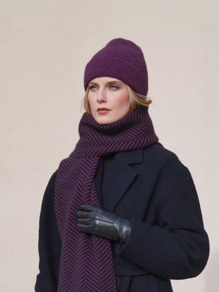 VEGA huivi | Merino-Possum | Black / Twilight