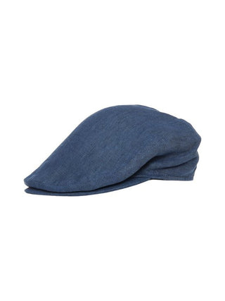 Fred Flat Cap | Linen | Blue