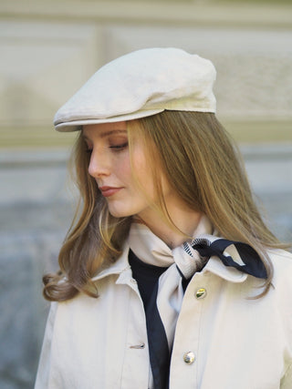 Fred Flat Cap | Linen | Taupe