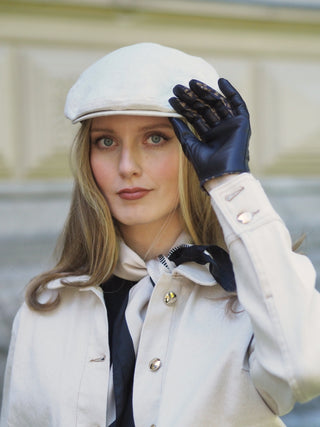 Fred Flat Cap | Linen | Taupe