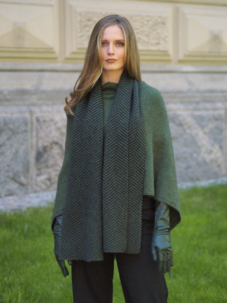 VUONO Huiviponcho | Merino-Possum | Jungle