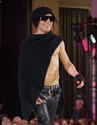 VUONO Huiviponcho | Merino-Possum | Black