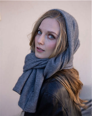 VUONO Huiviponcho | Merino-Possum | Shale Grey