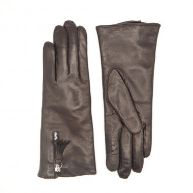 ANNIINA Touchscreen glove Lambnappa DARK BROWN 100% Wool