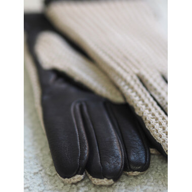 EDIT Deer/cotton knit NATURAL/BLACK Cashmere blend