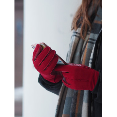 MIISA Touchscreen Gloves RED Cashmere