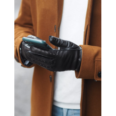 TIITUS Touchscreen Gloves Lambnappa Wool BLACK