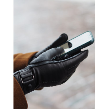 ALMA Touchscreen Gloves BLACK Cashmere Blend
