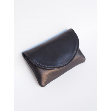 PENNY Card Holder Wallet Hairsheep Leather BLACK
