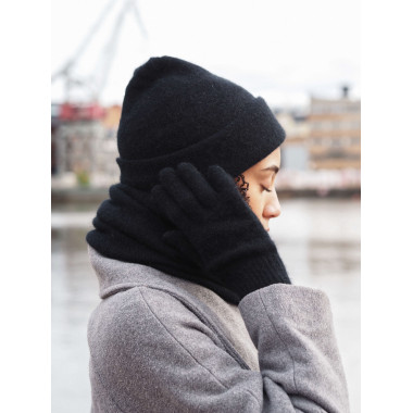 ONNI Knitted Gloves | Merino-Possum | Black