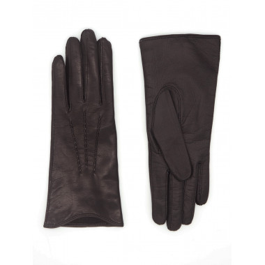 LIIA Touch screen Gloves Lambnappa Mocca 100% Silk