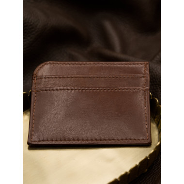 BILL Card Holder Wallet Hairsheep Leather BROWN