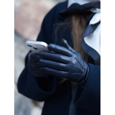 LIIA Touchscreen glove Lambnappa NAVY Cashmere blend