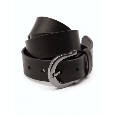 RENATA Leather Belt | Unisex | Black