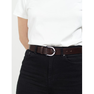 RENATA Leather Belt | Unisex | Dark Brown