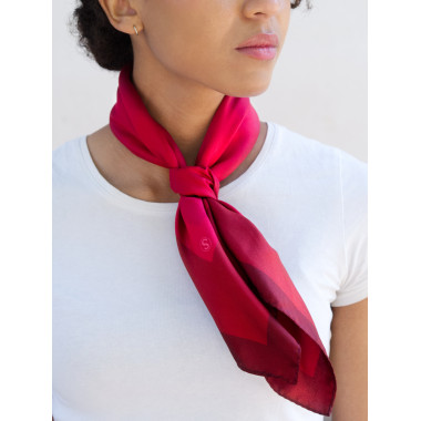 COLUMBA Silk Scarf | 70 x 70 cm | Red