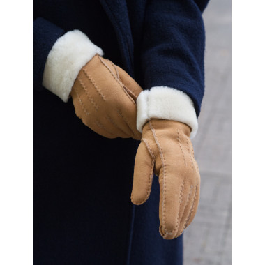 LUMI Merino Shearling Gloves NATURAL