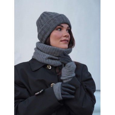 SISU Neckwarmer | Merino-Possum | SHALE GREY