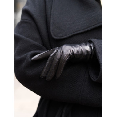 DAHLIA Touch screen Gloves Lambnappa BLACK Cashmere blend