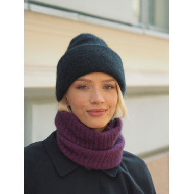 SAANA Beanie Merino-Possum CHARCOAL GREY