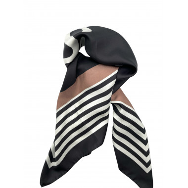 REGINA Silk Scarf | 90x90 | Black