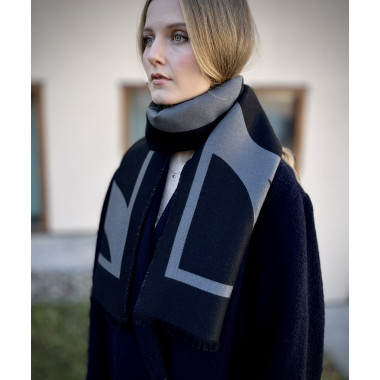 BELLEZZA Scarf | Wool | Black/Grey