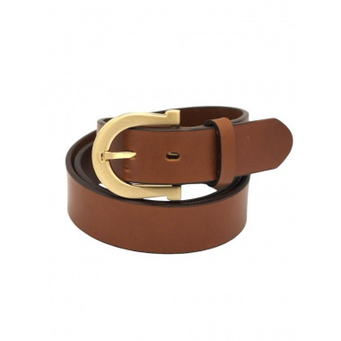 RENATA Leather Belt | Unisex | Cognac