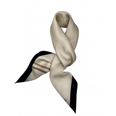 SERENA Silk Scarf | 70 x 70 cm | Beige