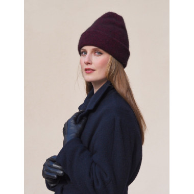 SAANA Beanie | Merino-Possum | Port