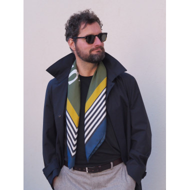 REGINA Silk Scarf | 90x90 | Olive