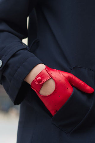 Women's leather driving gloves