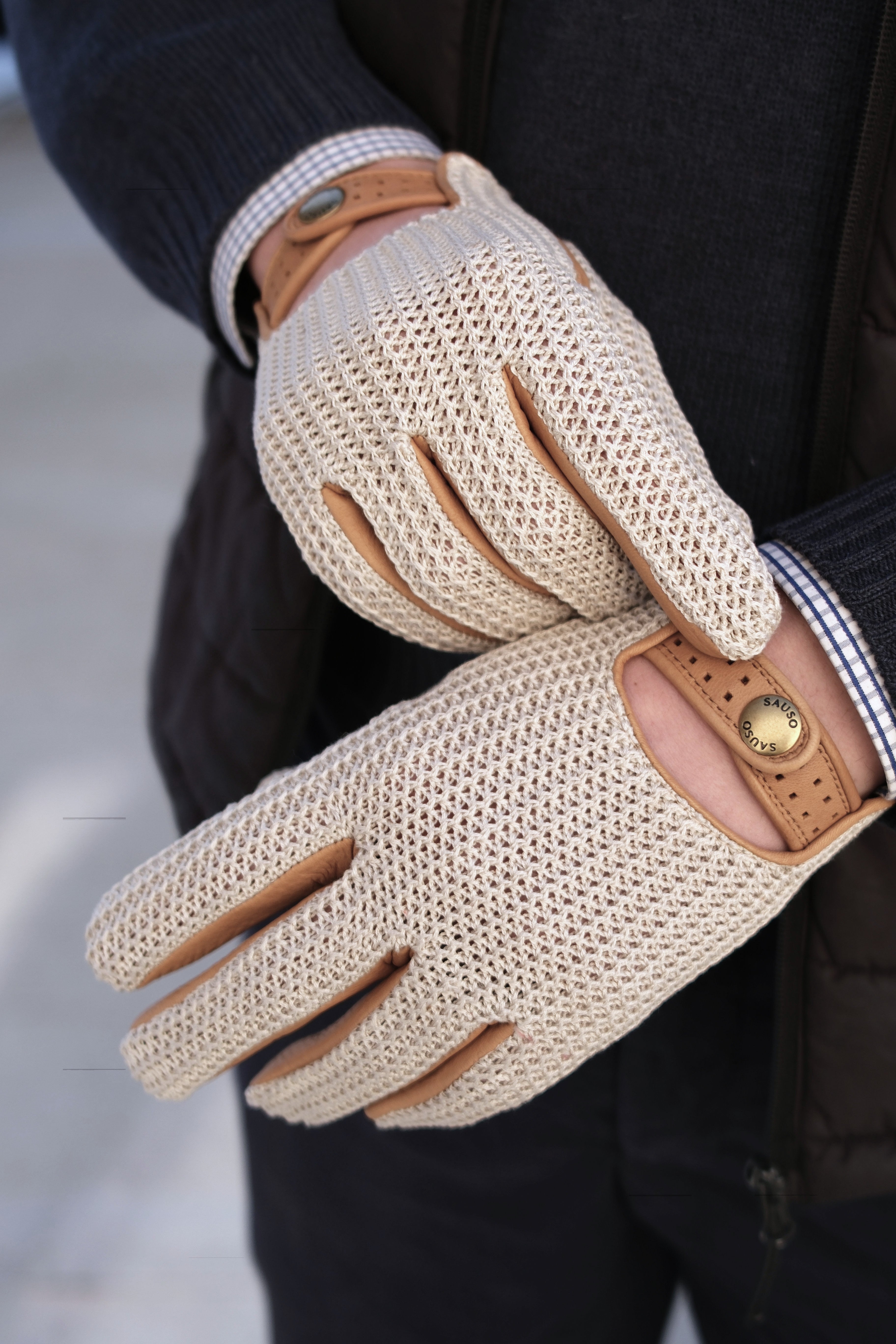 Men's light leather gloves – Sauso Official