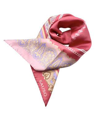 CORALLO Silkkihuivi | 90x90 | Coral