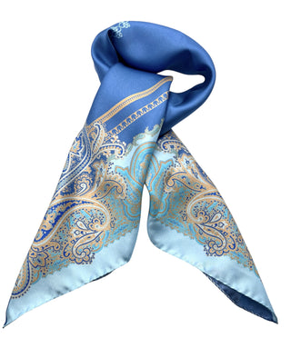 CORALLO Silkkihuivi | 90x90 | Ocean Blue