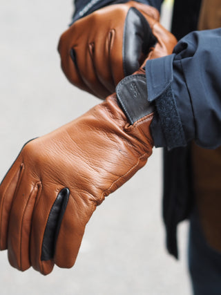 PAULI Ratsastuskäsineet | Vuoriton | Saddle Brown / Black