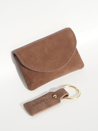 PENNY Card Holder Wallet Reindeer Suede Leather FUNGHI