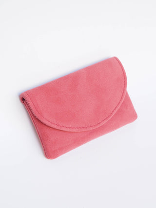 PENNY Card Holder Wallet Reindeer Suede Leather ROSE