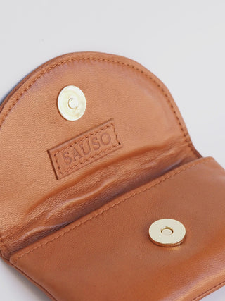 PENNY Card Holder Wallet Hairsheep Leather CAMEL