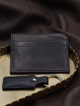 BILL Card Holder Wallet Hairsheep Leather BLACK
