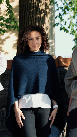 VUONO Huiviponcho | Merino-Possum | Maritime