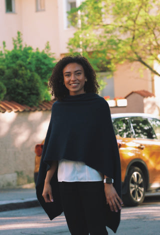 VUONO Huiviponcho | Merino-Possum | Maritime