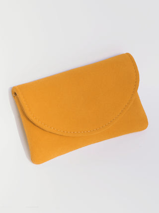 PENNY Card Holder Wallet Reindeer Suede Leather YELLOW