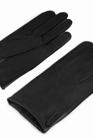 TOBIAS Leichte Lederhandschuhe Herren – ungefüttert, Schwarz