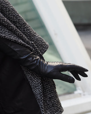 RUUT Leichte Lederhandschuhe Damen – Seidenfutter, Schwarz